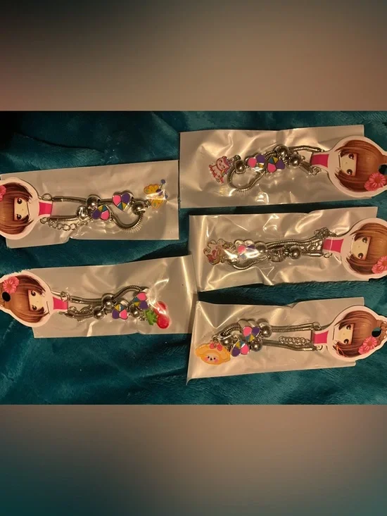 Girls' SLIDER Charm Bracelet TO CUTE Accessories NEW Pandora Style - Picture 15 of 16